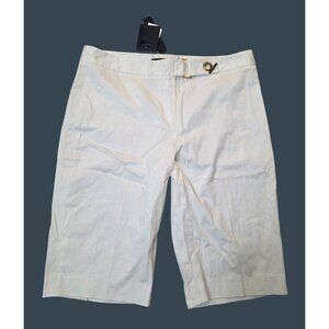 Magaschoni NWT White Long Shorts Solid Walkinig Sailing Peddle Pusher 8